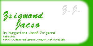 zsigmond jacso business card