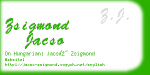 zsigmond jacso business card